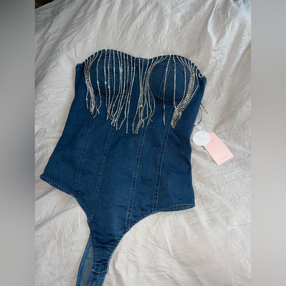 Denim Bodysuit - Picture 1 of 3